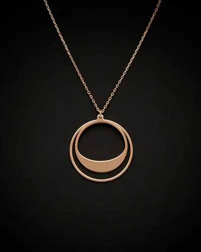 Italian Gold 14k Italian Rose Gold Graduated Circles Adjustable Necklace