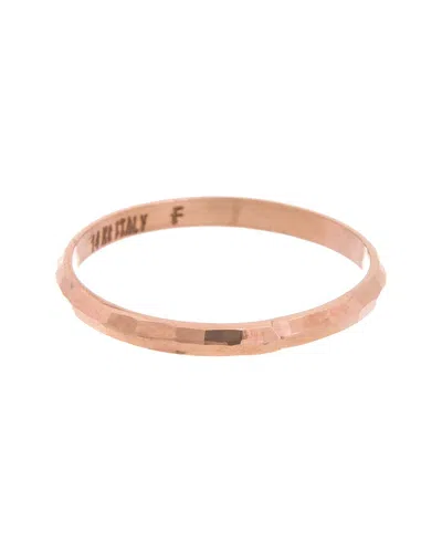 Italian Gold 14k Italian Rose Gold Hammered Ring