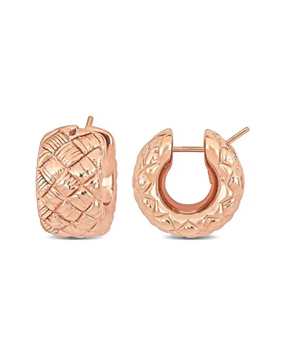Italian Gold 14k Italian Rose Gold Hoops