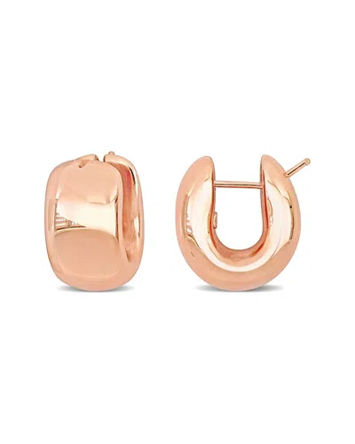 Italian Gold 14k Italian Rose Gold Hoops