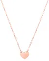 Italian Gold 14k Italian Rose Gold Mini Heart Pendant Necklace