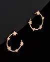 Italian Gold Multi Star Open Circle Earrings