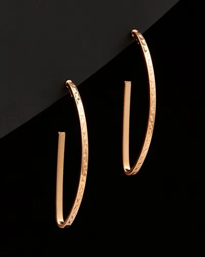 Italian Gold 14k Italian Rose Gold Open Hoops