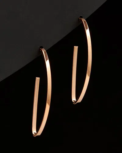 Italian Gold 14k Italian Rose Gold Open Hoops