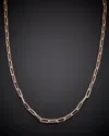 Italian Gold 14k Italian Rose Gold Paperclip Chain Necklace
