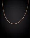 Italian Gold 14k Italian Rose Gold Paperclip Chain Necklace