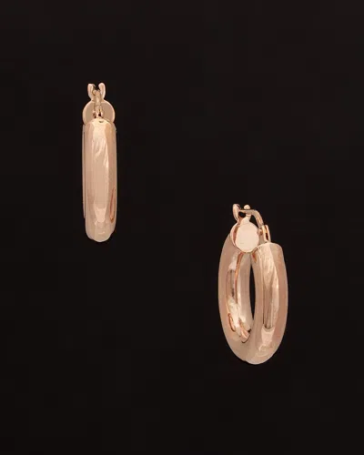 Italian Gold 14k Italian Rose Gold Polished Hoops