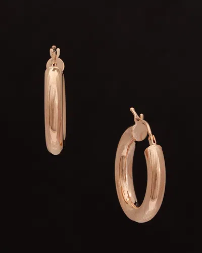 Italian Gold 14k Italian Rose Gold Polished Hoops