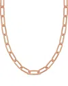 Italian Gold 14k Italian Rose Gold Polished Paperclip Chain Necklace In Gold