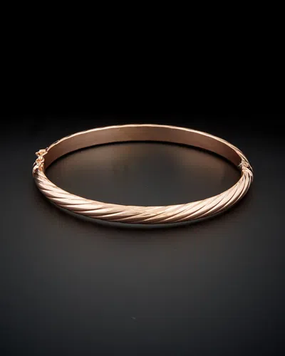 Italian Gold 14k Italian Rose Gold Polished Twisted Bangle