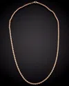 Italian Gold 14k Italian Rose Gold Rope Necklace