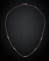 Italian Gold 14k Italian Rose Gold Tube Station Necklace