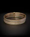Italian Gold 14k Italian Tri-tone Gold 7-days Bangle