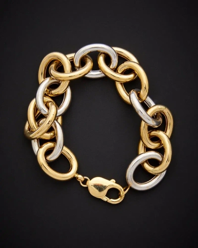 Italian Gold 14k Italian Two-tone Gold Bracelet
