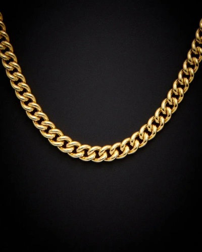 Italian Gold 14k Italian Two-tone Gold Curb Chain Necklace