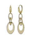 Italian Gold 14k Italian Two-tone Gold Dangle Earrings