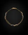 Italian Gold 14k Italian Two-tone Gold Station Bracelet