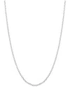 Italian Gold 14k Italian White Gold Link Chain Necklace