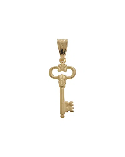 Italian Gold 14k Heart Key Pendant