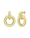 Italian Gold 14k Link Hoop Earrings In Gold