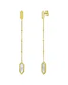 Italian Gold 14k Mother Of Pearl Dangle Earrings In Gold