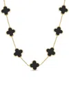 Italian Gold 14k Onyx Layered Necklace