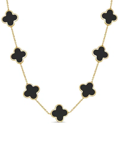 Italian Gold 14k Onyx Layered Necklace