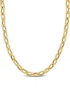 Italian Gold 14k Oval Link Necklace In Gold