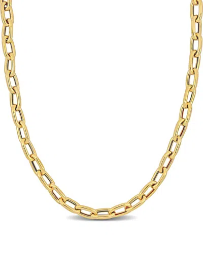 Italian Gold 14k Oval Link Necklace In Gold