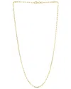 Italian Gold 14k Plated Silver Paperclip Chain Necklace In Gold