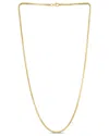 Italian Gold 14k Plated Silver Round Box Chain Necklace In Gold