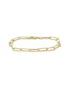 Italian Gold 14k Polished Paperclip Chain Bracelet In Gold