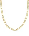 Italian Gold 14k Polished Paperclip Chain Necklace In Gold