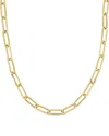 Italian Gold 14k Polished Paperclip Chain Necklace In Gold