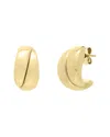 Italian Gold 14k Puffed Hoop Earrings In Gold