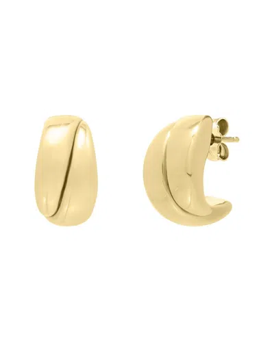 Italian Gold 14k Puffed Hoop Earrings