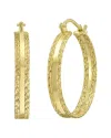 Italian Gold 14k Spring Hoop Earrings In Gold