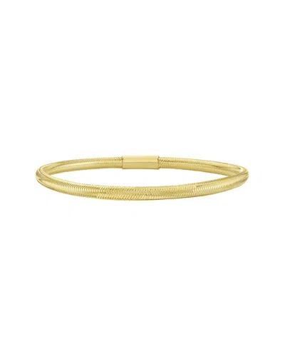 Italian Gold 14k Stretchable Bangle In Gray