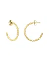Italian Gold 14k Three Quarter Hoop Earrings In Gold