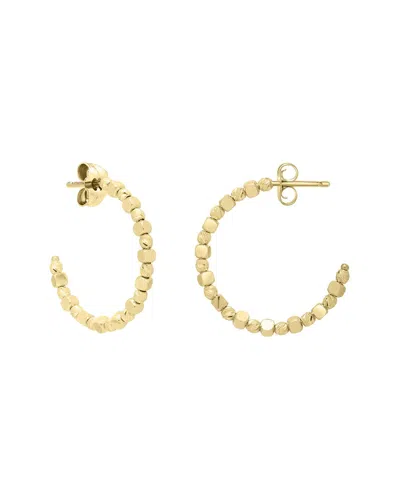 Italian Gold 14k Three Quarter Hoop Earrings