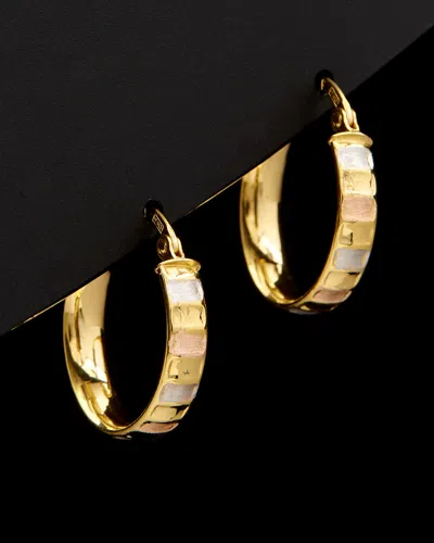 Italian Gold Ripple Small Hoops