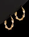 Italian Gold Satin Twist Hoops
