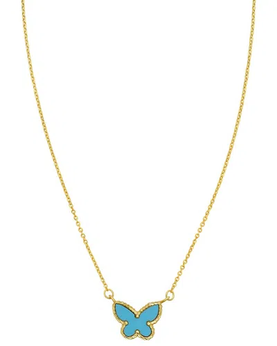 Italian Gold 14k Turquoise Necklace