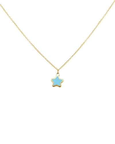 Italian Gold 14k Turquoise Star Pendant