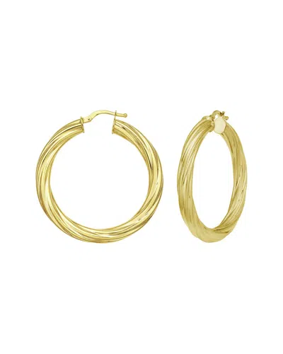 Italian Gold 14k Twist Hoops Earrings