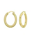 Italian Gold 14k Twist Hoops Earrings In Gold