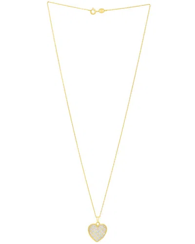 Italian Gold 14k Two-tone  Heart Necklace