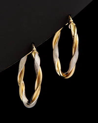 Italian Gold Intertwined Hoops