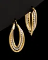Italian Gold Overlapping Triple Oval Hoops