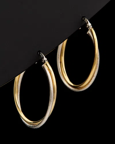 Italian Gold Textured Hoops